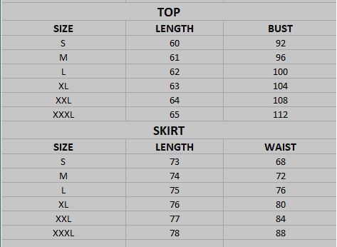 New Short sleeved Top Paired with Half Skirt Two Piece Set CODE: KAR3240