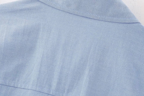 New Patchwork Elegant Solid Sweet Laple Single Breasted Long Sleeves Shirt CODE: KAR3245