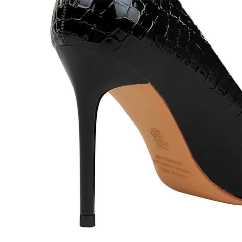 New Pumps Pointed Toe Bling  Rhinestone Buckle Stiletto High Heels CODE: KAR3256