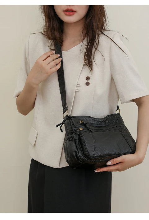 New Fashion Multi layered Casual Versatile One Shoulder Diagonal Small Bag CODE: KAR3259