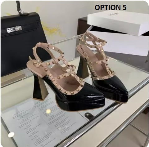 New Platform Chunky Black Low-heeled With Strap Sandals CODE: KAR3270