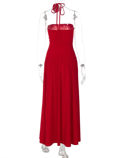 Summer Elegant Strapless Solid Tie Flower Scarf Draped Sexy Bodycon Midi Dress CODE: KAR3274