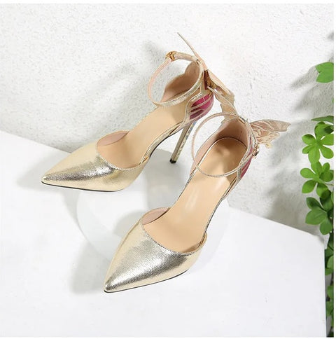 New Buckle Strap Bow High Espadrilles Stiletto High-heel Sandal CODE: KAR3279