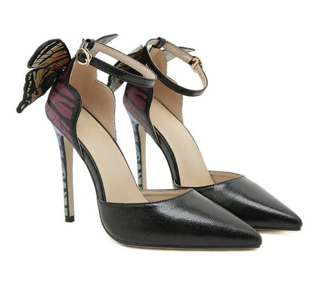New Buckle Strap Bow High Espadrilles Stiletto High-heel Sandal CODE: KAR3279