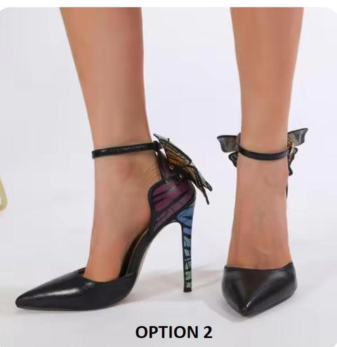 New Buckle Strap Bow High Espadrilles Stiletto High-heel Sandal CODE: KAR3279