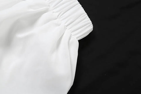 New Off Shoulder Sleeveless Backless Tube And Puff Mini Skirt Two Piece Set CODE: KAR3280