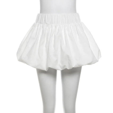 New Off Shoulder Sleeveless Backless Tube And Puff Mini Skirt Two Piece Set CODE: KAR3280