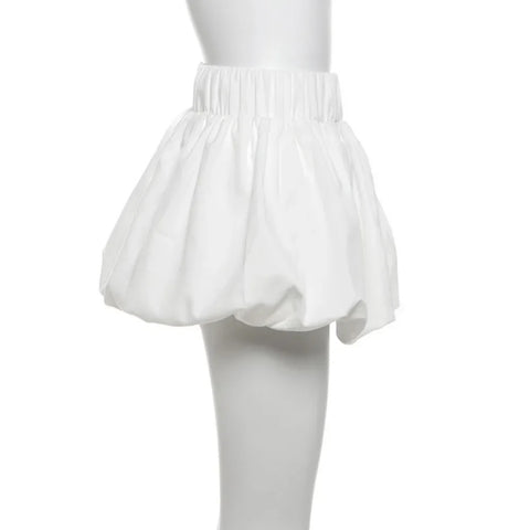 New Off Shoulder Sleeveless Backless Tube And Puff Mini Skirt Two Piece Set CODE: KAR3280
