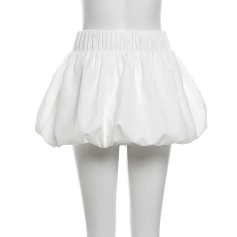New Off Shoulder Sleeveless Backless Tube And Puff Mini Skirt Two Piece Set CODE: KAR3280