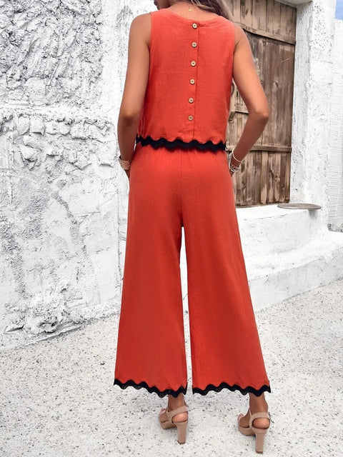 New Fashion Casual Elegant Sweet Top Pant 2 Piece Set CODE: KAR3283