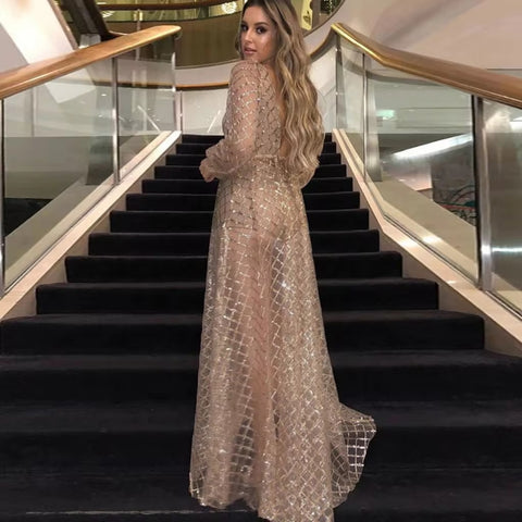 Sexy Sling Cross V-Neck Elegant Slim Hollow Lace Long Dress CODE: KAR3287