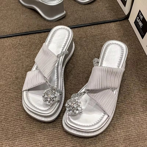 New Crystal High Heels Casual Slides Platform Sandals CODE: KAR3293
