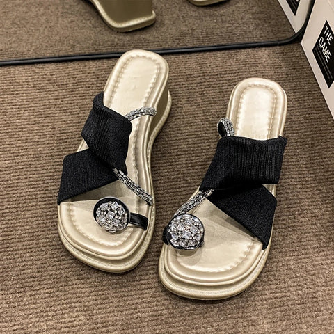 New Crystal High Heels Casual Slides Platform Sandals CODE: KAR3293