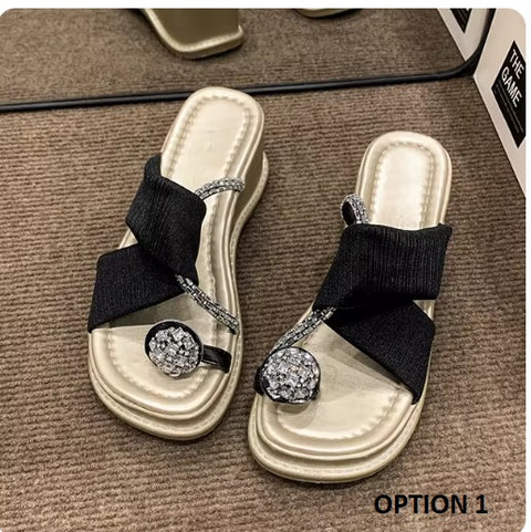 New Crystal High Heels Casual Slides Platform Sandals CODE: KAR3293