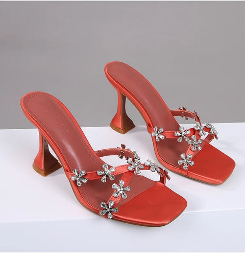 New Designer Luxury Square Toe High Heeled Sandals CODE: KAR3312