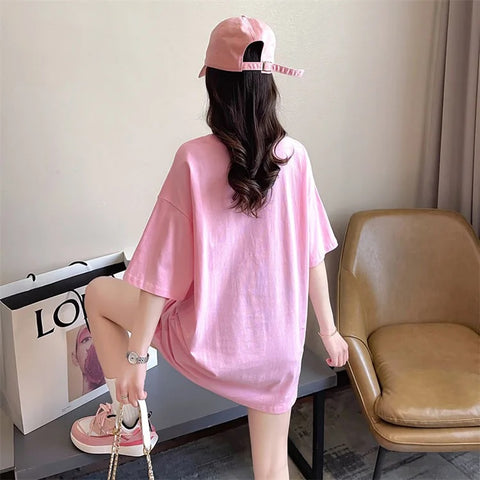 New Short Sleeve Embroidery Letters Flower Funny Top CODE: KAR3320