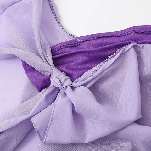New Sexy One-shoulder Bow Pleated Asymmetrical Empire Long Dress CODE: KAR3321
