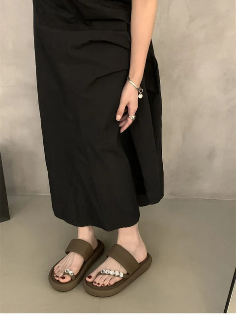 Summers Fashion Elegant Clip Toe Slides Causal Flip Flop Slippers CODE: KAR3338