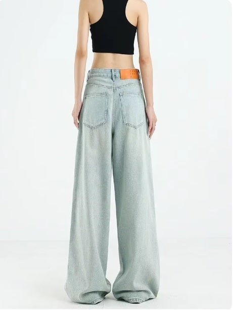 New Style Casual Baggy High Waist Straight Loose Pant CODE: KAR3339