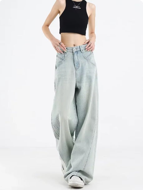 New Style Casual Baggy High Waist Straight Loose Pant CODE: KAR3339