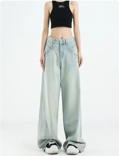 New Style Casual Baggy High Waist Straight Loose Pant CODE: KAR3339
