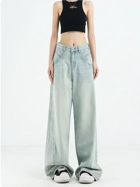New Style Casual Baggy High Waist Straight Loose Pant CODE: KAR3339