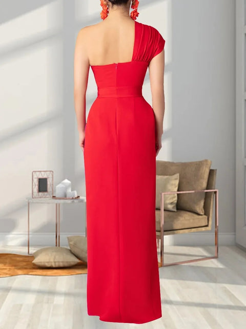 Summer Solid Side Split Elegant Party Wear Vestido Dress CODE: KAR3346