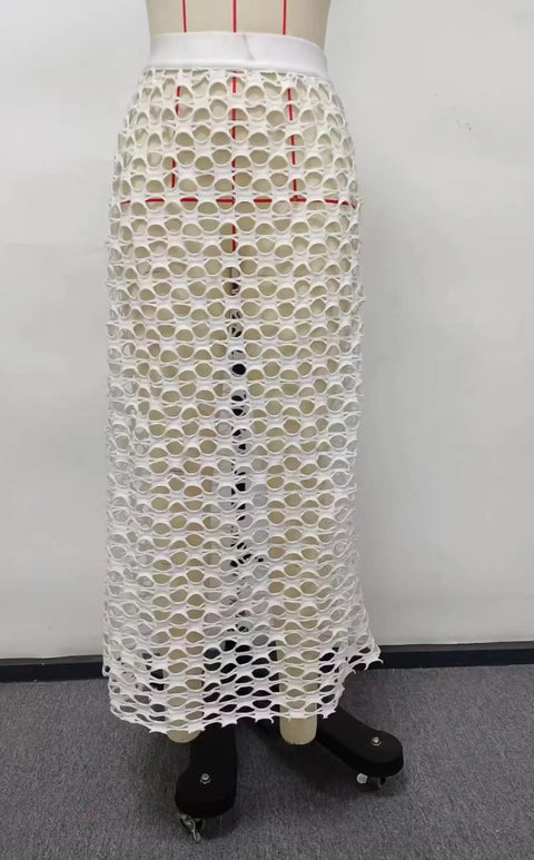 Summer High Waist Patchwork Long Skirt CODE: KAR3350