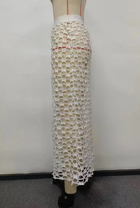 Summer High Waist Patchwork Long Skirt CODE: KAR3350