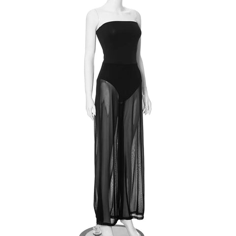 New Sexy Rompers Overalls Mesh Fashion Slim High Waist Club Jumpsuit CODE: KAR3361