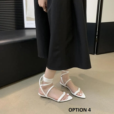 New Fashion Stiletto Heel Luxury Pointed Flip Flops Flat CODE: KAR3378