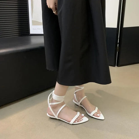 New Fashion Stiletto Heel Luxury Pointed Flip Flops Flat CODE: KAR3378