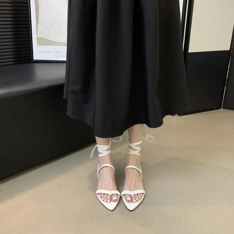 New Fashion Stiletto Heel Luxury Pointed Flip Flops Flat CODE: KAR3378