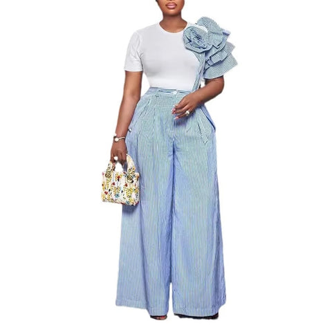 New Arrival Summer Autumn Matching Top Pant Two Piece Set CODE: KAR3386