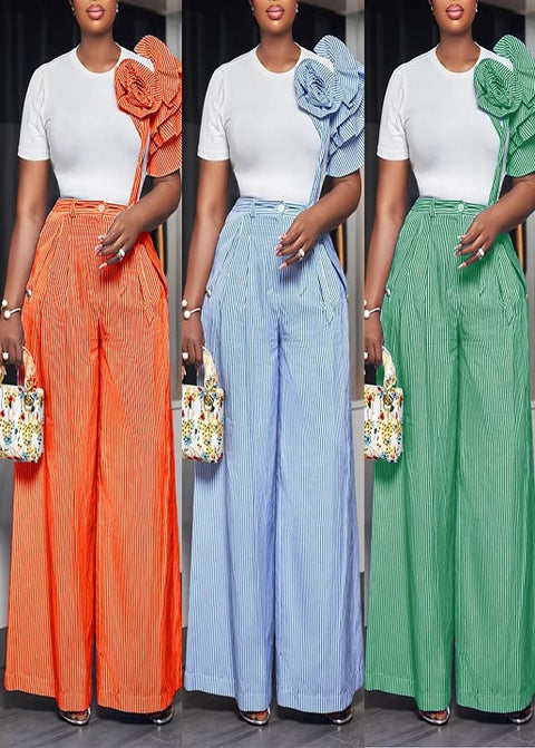 New Arrival Summer Autumn Matching Top Pant Two Piece Set CODE: KAR3386