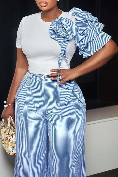 New Arrival Summer Autumn Matching Top Pant Two Piece Set CODE: KAR3386