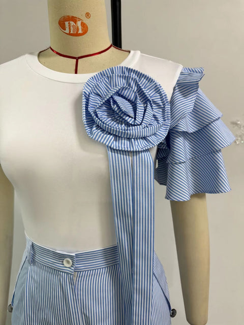 New Arrival Summer Autumn Matching Top Pant Two Piece Set CODE: KAR3386