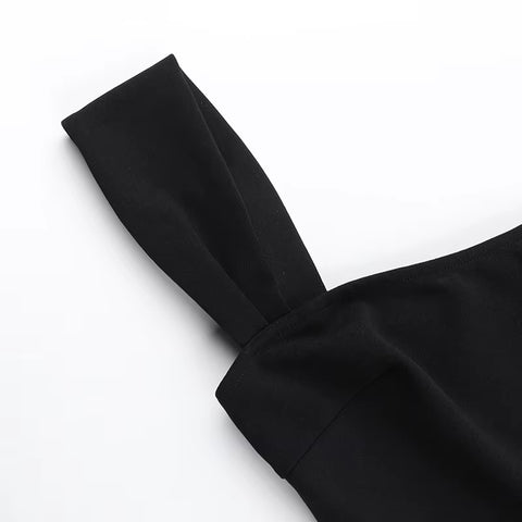 New Fashion Sexy Wrap Hip Chic Metallic Accessory Vest Dress CODE: KAR3388