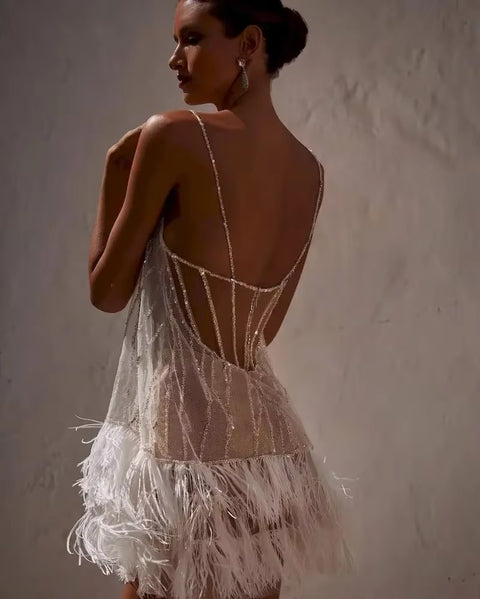 New Sexy See Through Tassel Sequins Suspenders Boho Party Dress CODE: KAR3395