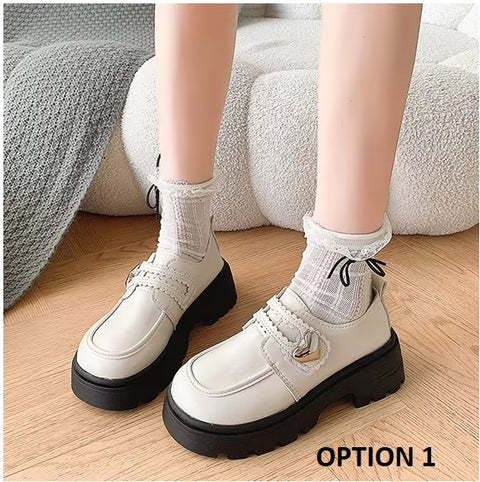 New Fashion Round-toe Small Breathable Versatile Platform Shoes CODE: KAR3399