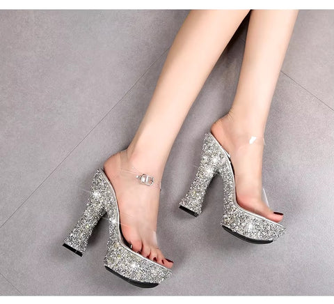 Summer Sexy High Block Heel Wedge Sandals CODE: KAR3404