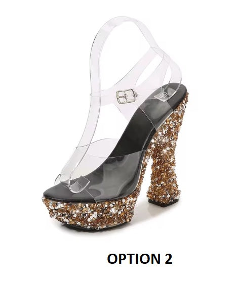 Summer Sexy High Block Heel Wedge Sandals CODE: KAR3404