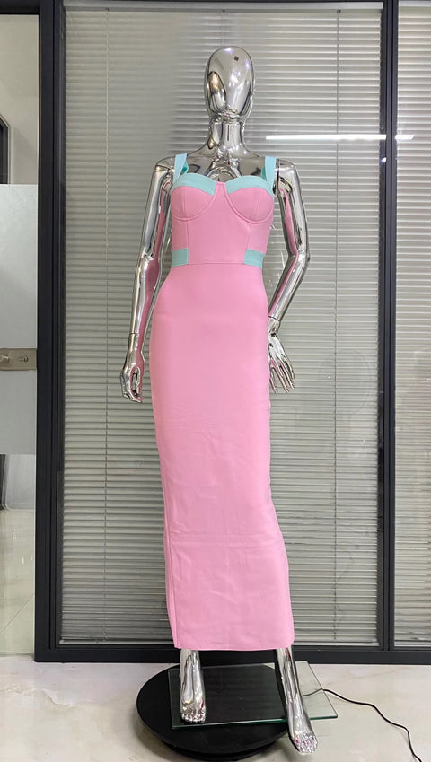 New Fashion Elegant Sleeveless Sexy Strap Bodycon Bandage Long Dress CODE: KAR3408