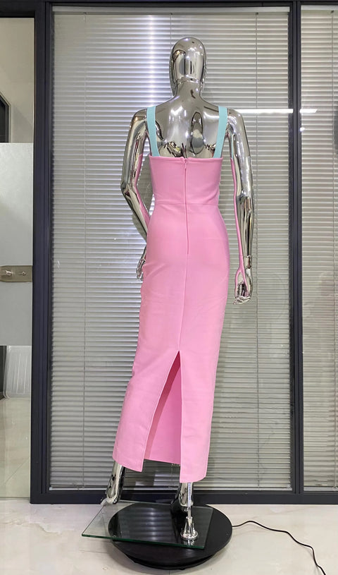 New Fashion Elegant Sleeveless Sexy Strap Bodycon Bandage Long Dress CODE: KAR3408