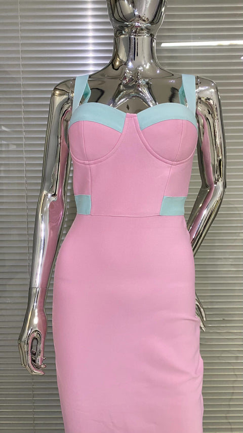 New Fashion Elegant Sleeveless Sexy Strap Bodycon Bandage Long Dress CODE: KAR3408
