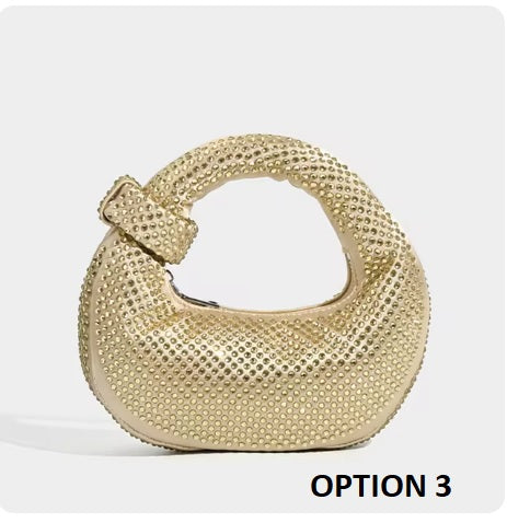 New Full Diamond Dumpling Socialite Casual Versatile Rhinestone Handbag CODE: KAR3417