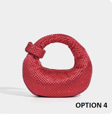 New Full Diamond Dumpling Socialite Casual Versatile Rhinestone Handbag CODE: KAR3417