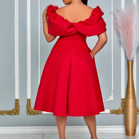 New Elegant Off Shoulder Backless Cocktail Long Maxi Dress CODE: KAR3418