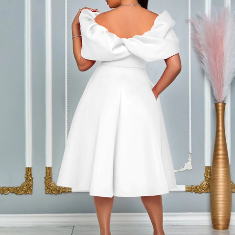 New Elegant Off Shoulder Backless Cocktail Long Maxi Dress CODE: KAR3418