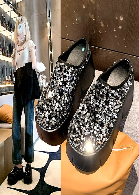 New Bling Chunky High Heel Style Round Toe Slide Mule Platform Sandals CODE: KAR3421